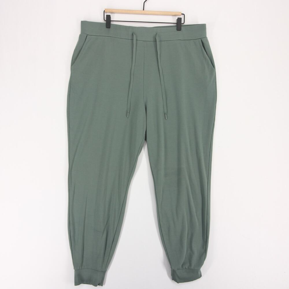 Cozy Earth Jogger Pants Womens 2XL Green Ultra Soft Bamboo Loungewear Pockets